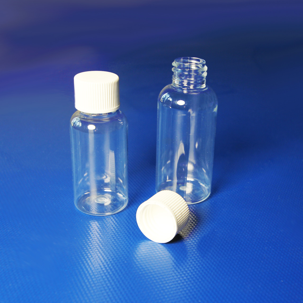 Rundflasche 30 / 50 ml |mit Schraubverschluss & Dichtung