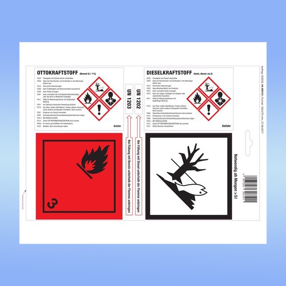 Aufkleber "Gefahrengut"